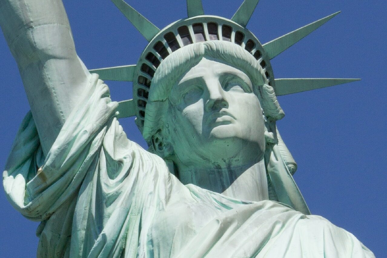 statue of liberty, landmark, close