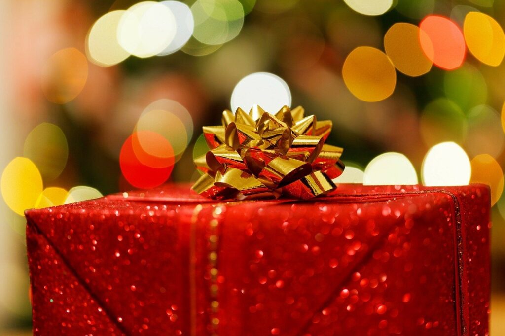 christmas present, box, celebration